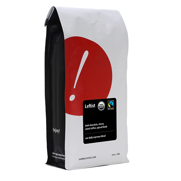 Leftist (Fairtrade Organic) 12 oz Fresh Roasted Coffee Blend