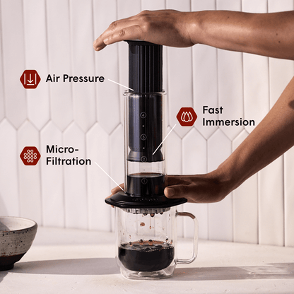 AeroPress Double Wall Glass Coffee Mug - 2 Pack Double Wall Coffee Mug Set