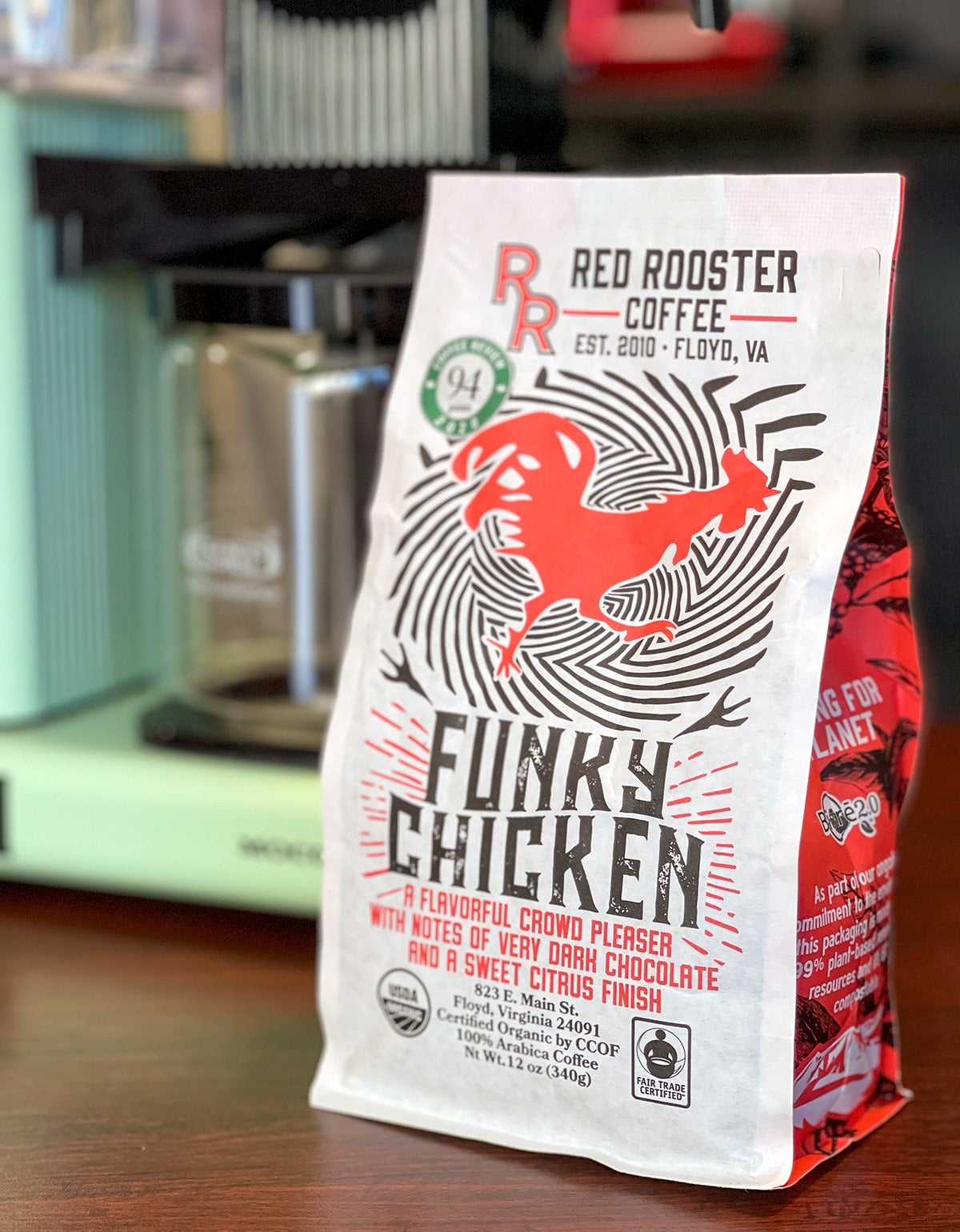 Organic Funky Chicken Fresh Roasted Coffee Blend