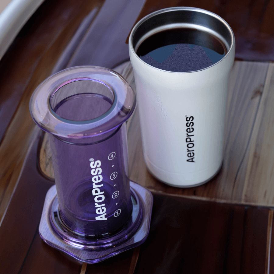 AeroPress Travel Coffee Tumbler - Stainless Steel Double Wall Coffee Mug Set